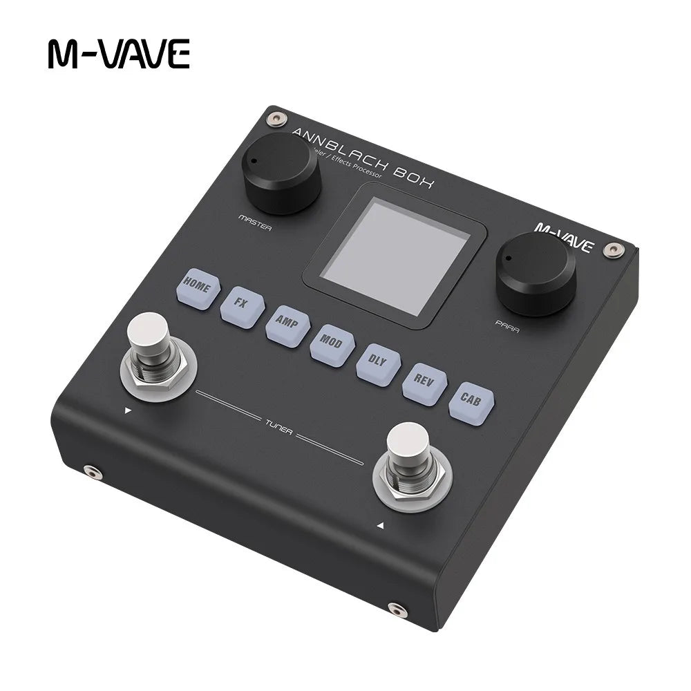 Pedal Multi-Efeitos M-VAVE BLACKBOX para Guitarra/Baixo - IRs e Capturas - 80 Presets, 6 Módulos, Preamps e Edição via App