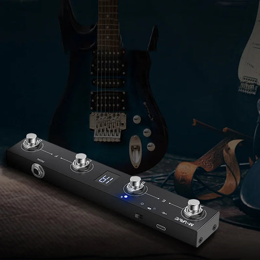 Controlador MIDI Chocolate Sem Fio (Wireless) - Pedal de Chão para Multi-Efeitos e Apps - 12h de Bateria