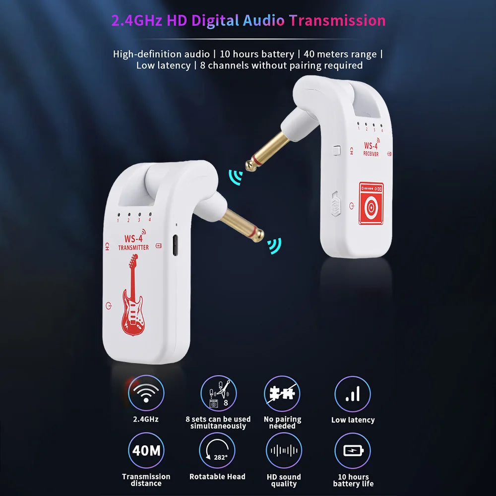 Transmissor e Receptor Sem Fio Universal (P10) - Performance de Palco Profissional