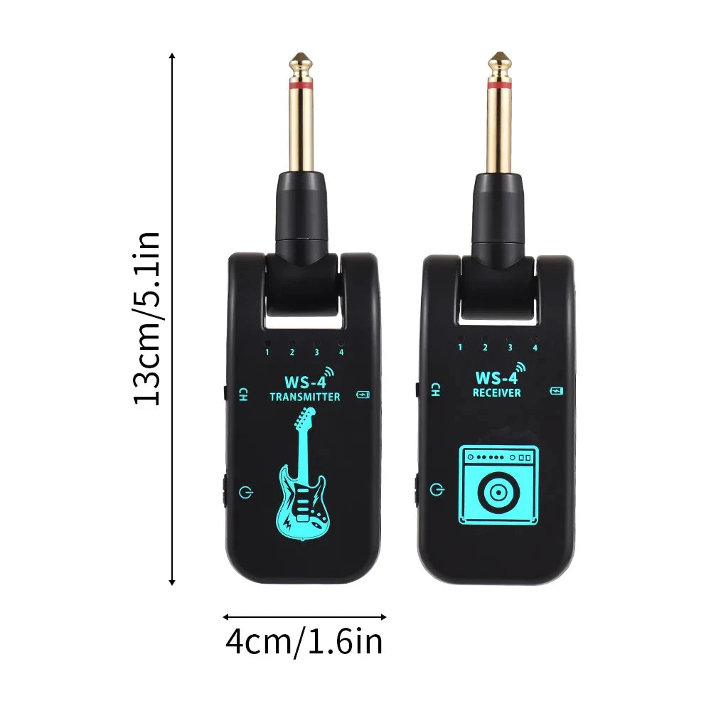 Transmissor e Receptor Sem Fio occkic para Guitarra/Violão - Latência Baixa e Bateria 10h