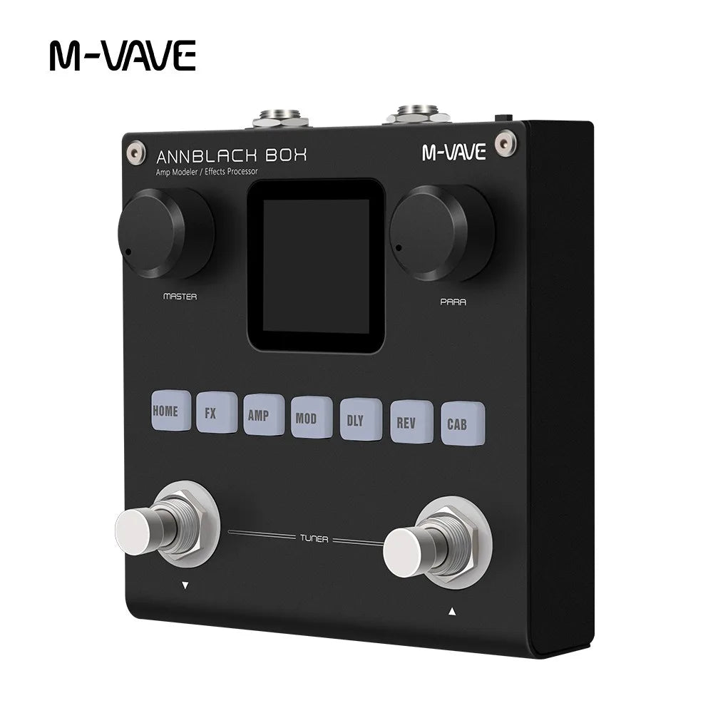 Pedal Multi-Efeitos M-VAVE BLACKBOX para Guitarra/Baixo - IRs e Capturas - 80 Presets, 6 Módulos, Preamps e Edição via App