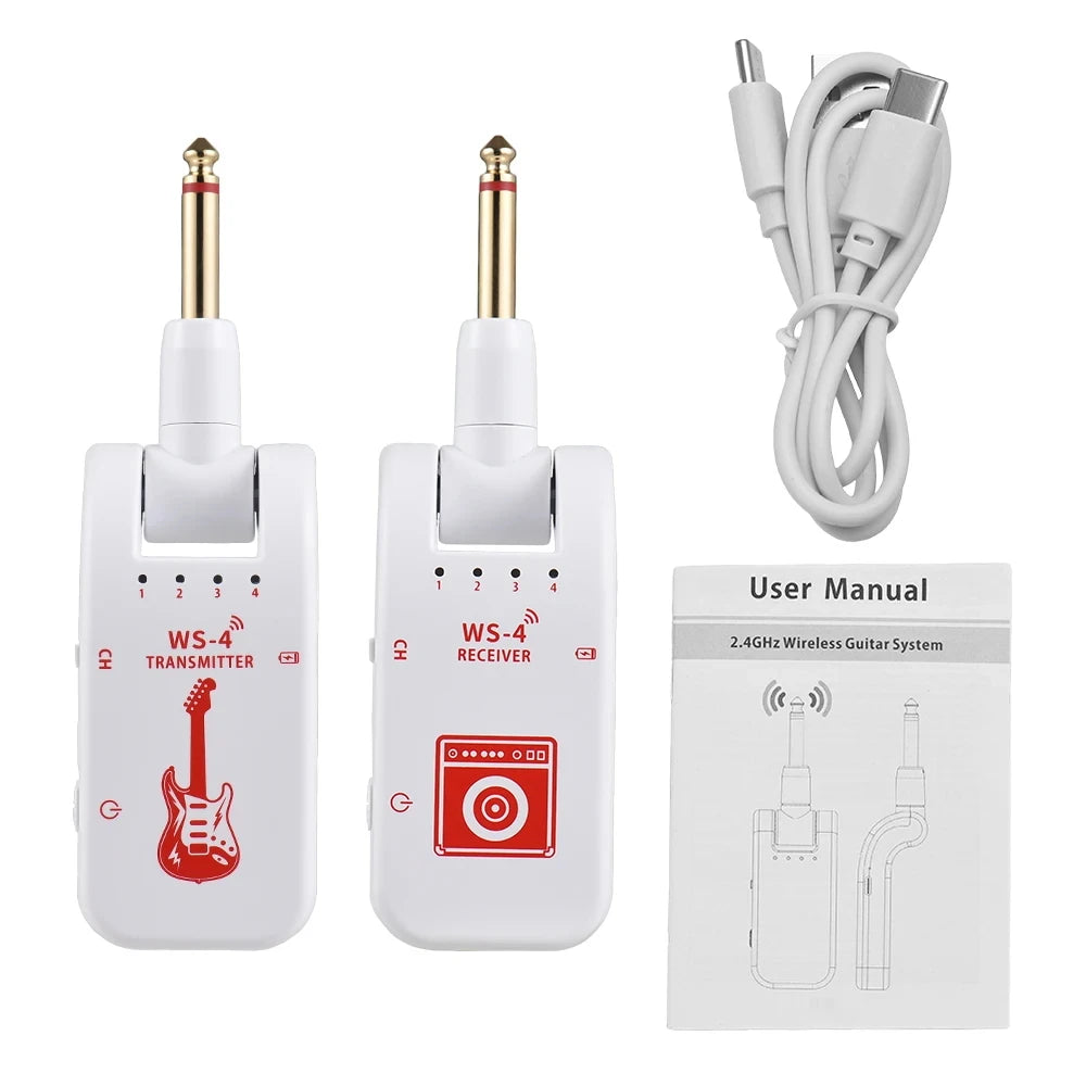 Transmissor e Receptor Sem Fio occkic para Guitarra/Violão - Latência Baixa e Bateria 10h