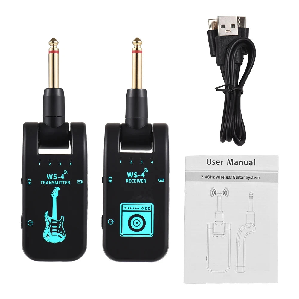 Transmissor e Receptor Sem Fio occkic para Guitarra/Violão - Latência Baixa e Bateria 10h