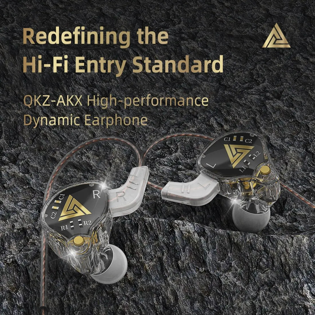 Fone de Ouvido QKZ - Monitor de Palco profissional Intra-auricular HIFI