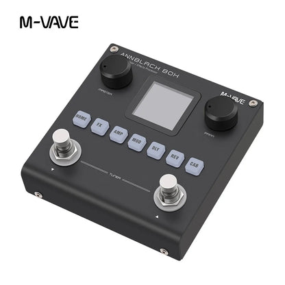 Pedal Multi-Efeitos M-VAVE BLACKBOX para Guitarra/Baixo - IRs e Capturas - 80 Presets, 6 Módulos, Preamps e Edição via App