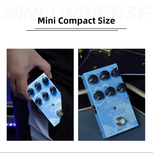 Pedal de Reverb Digital 9 Modos MINI-EFX - Room, Shimmer, Cloud e Spring