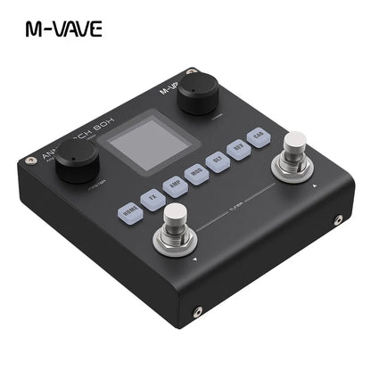 Pedal Multi-Efeitos M-VAVE BLACKBOX para Guitarra/Baixo - IRs e Capturas - 80 Presets, 6 Módulos, Preamps e Edição via App