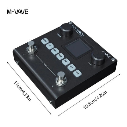 Pedal Multi-Efeitos M-VAVE BLACKBOX para Guitarra/Baixo - IRs e Capturas - 80 Presets, 6 Módulos, Preamps e Edição via App