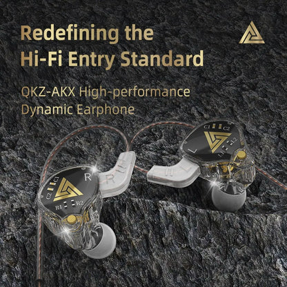 Fone de Ouvido QKZ - Monitor de Palco profissional Intra-auricular HIFI