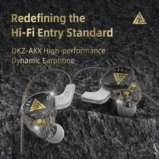 Fone de Ouvido QKZ - Monitor de Palco profissional Intra-auricular HIFI